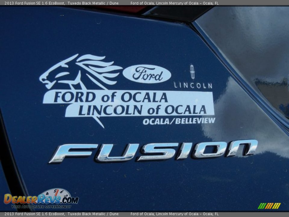 2013 Ford Fusion SE 1.6 EcoBoost Tuxedo Black Metallic / Dune Photo #4