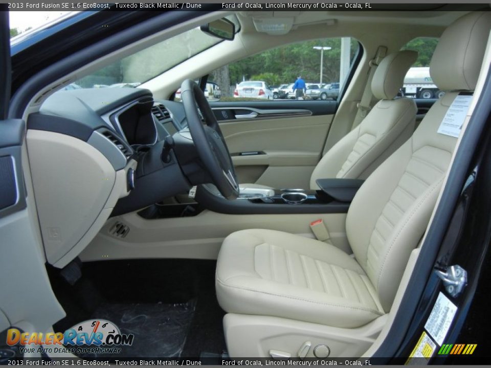 2013 Ford Fusion SE 1.6 EcoBoost Tuxedo Black Metallic / Dune Photo #5