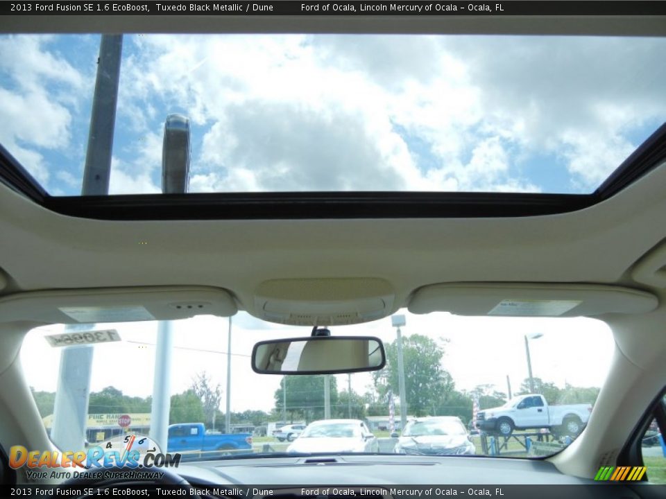 2013 Ford Fusion SE 1.6 EcoBoost Tuxedo Black Metallic / Dune Photo #7