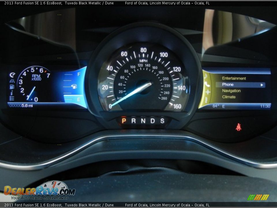 2013 Ford Fusion SE 1.6 EcoBoost Tuxedo Black Metallic / Dune Photo #9