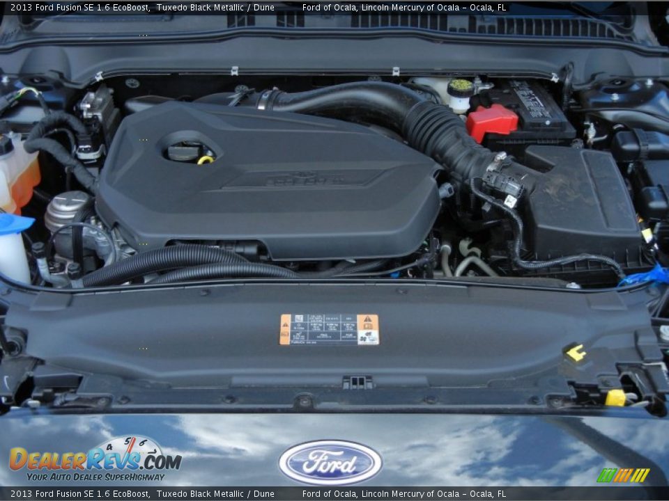 2013 Ford Fusion SE 1.6 EcoBoost Tuxedo Black Metallic / Dune Photo #12