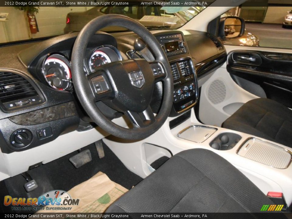 2012 Dodge Grand Caravan SXT Stone White / Black/Light Graystone Photo #9