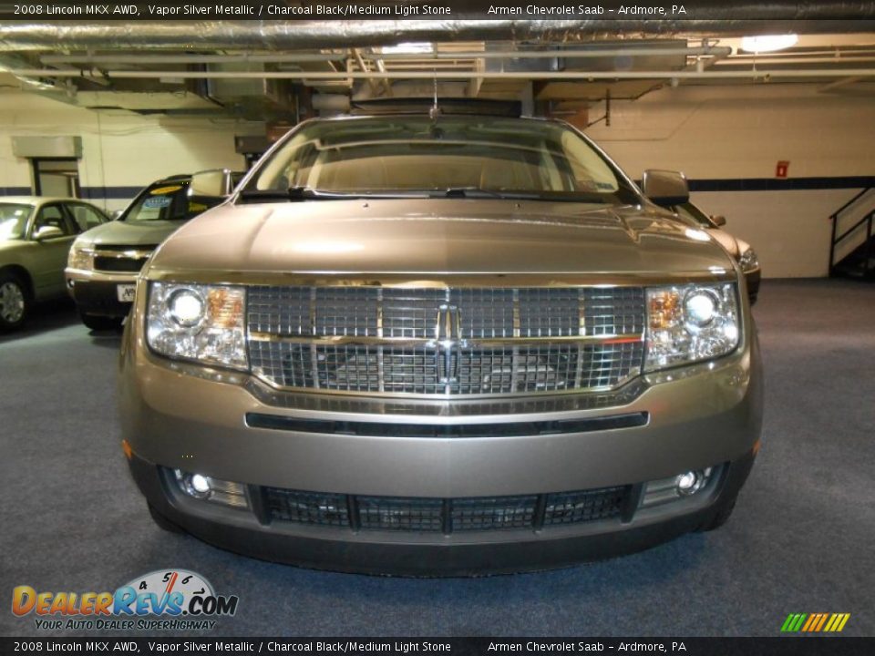 2008 Lincoln MKX AWD Vapor Silver Metallic / Charcoal Black/Medium Light Stone Photo #2