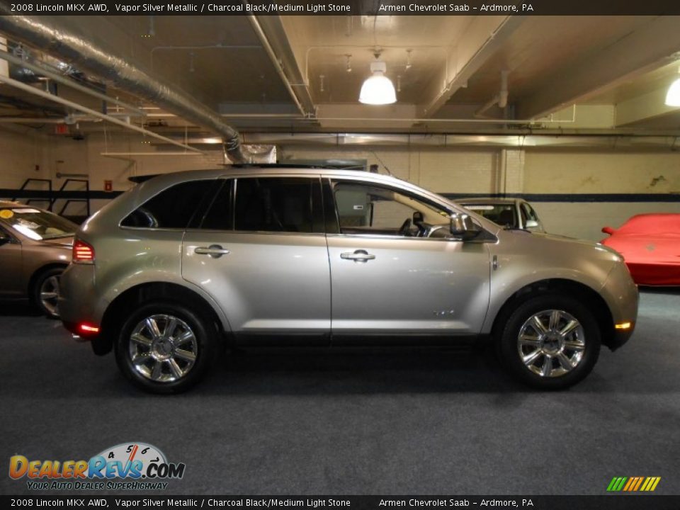 2008 Lincoln MKX AWD Vapor Silver Metallic / Charcoal Black/Medium Light Stone Photo #4