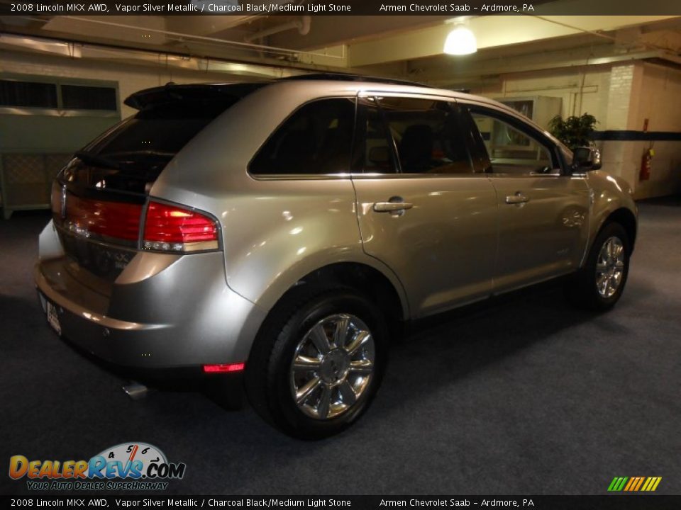 2008 Lincoln MKX AWD Vapor Silver Metallic / Charcoal Black/Medium Light Stone Photo #5