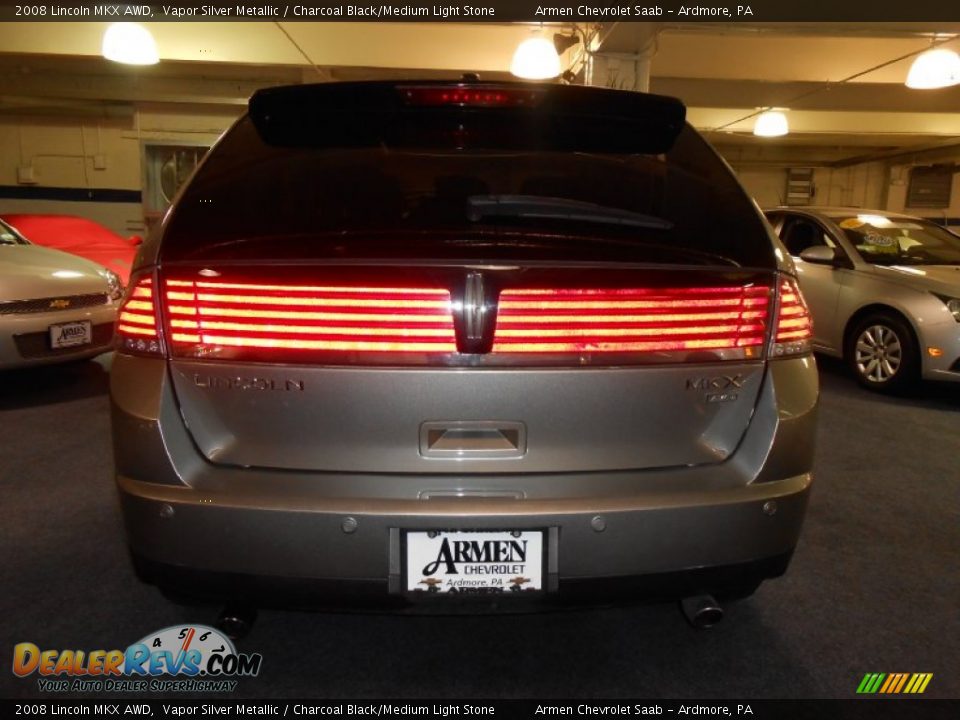 2008 Lincoln MKX AWD Vapor Silver Metallic / Charcoal Black/Medium Light Stone Photo #6