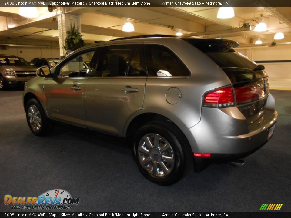 2008 Lincoln MKX AWD Vapor Silver Metallic / Charcoal Black/Medium Light Stone Photo #7