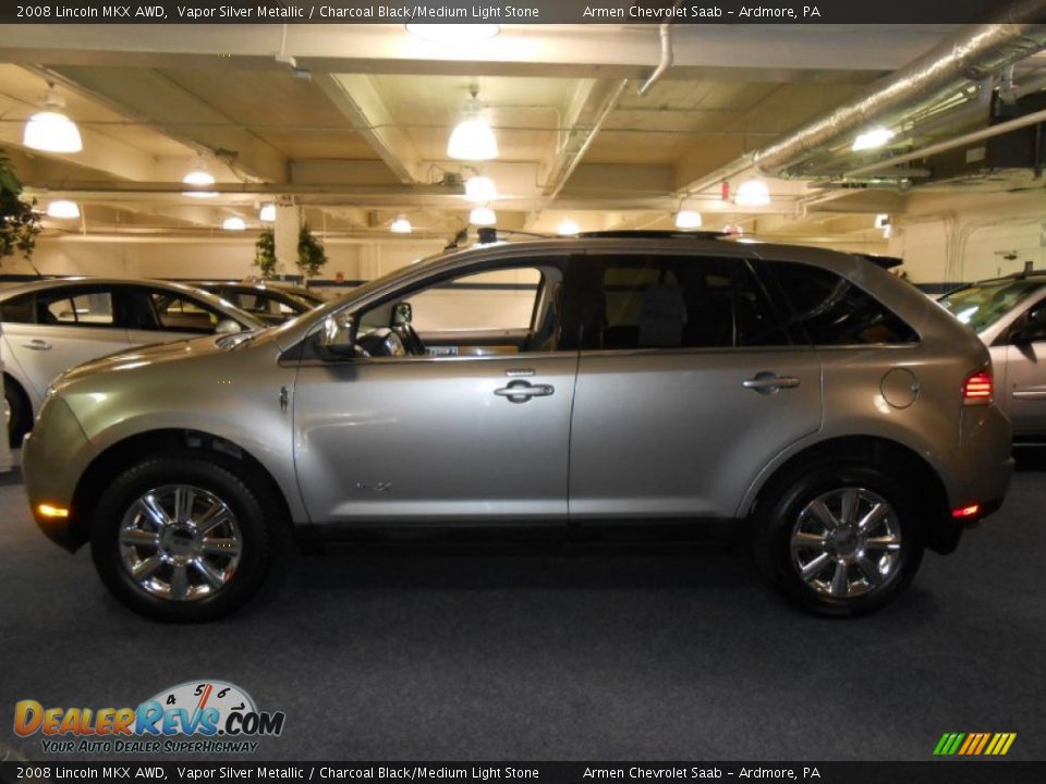 2008 Lincoln MKX AWD Vapor Silver Metallic / Charcoal Black/Medium Light Stone Photo #8