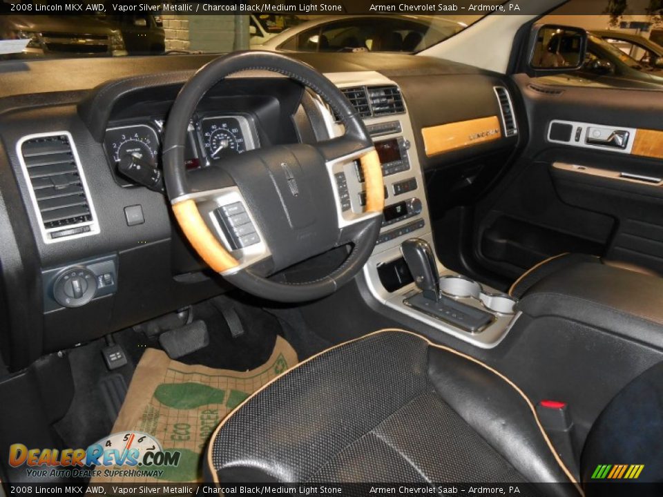 2008 Lincoln MKX AWD Vapor Silver Metallic / Charcoal Black/Medium Light Stone Photo #9