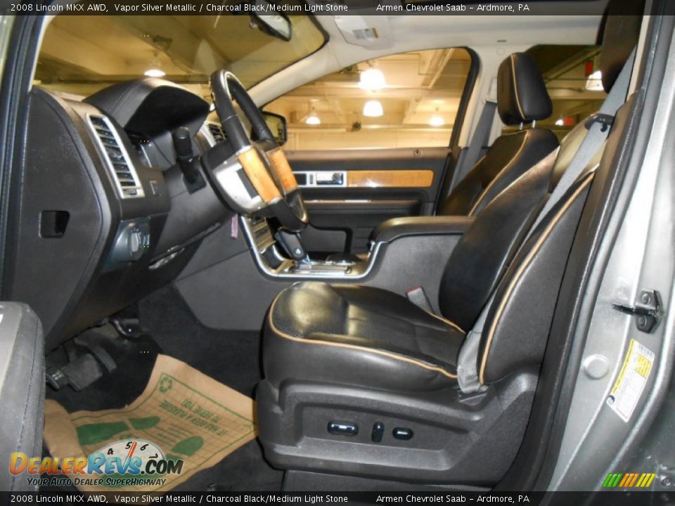 2008 Lincoln MKX AWD Vapor Silver Metallic / Charcoal Black/Medium Light Stone Photo #10