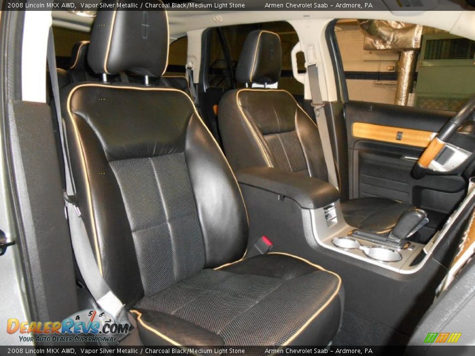 2008 Lincoln MKX AWD Vapor Silver Metallic / Charcoal Black/Medium Light Stone Photo #14