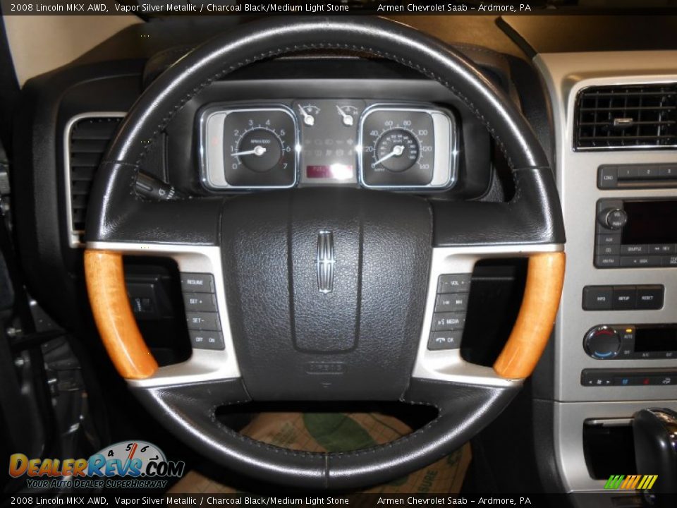 2008 Lincoln MKX AWD Vapor Silver Metallic / Charcoal Black/Medium Light Stone Photo #24