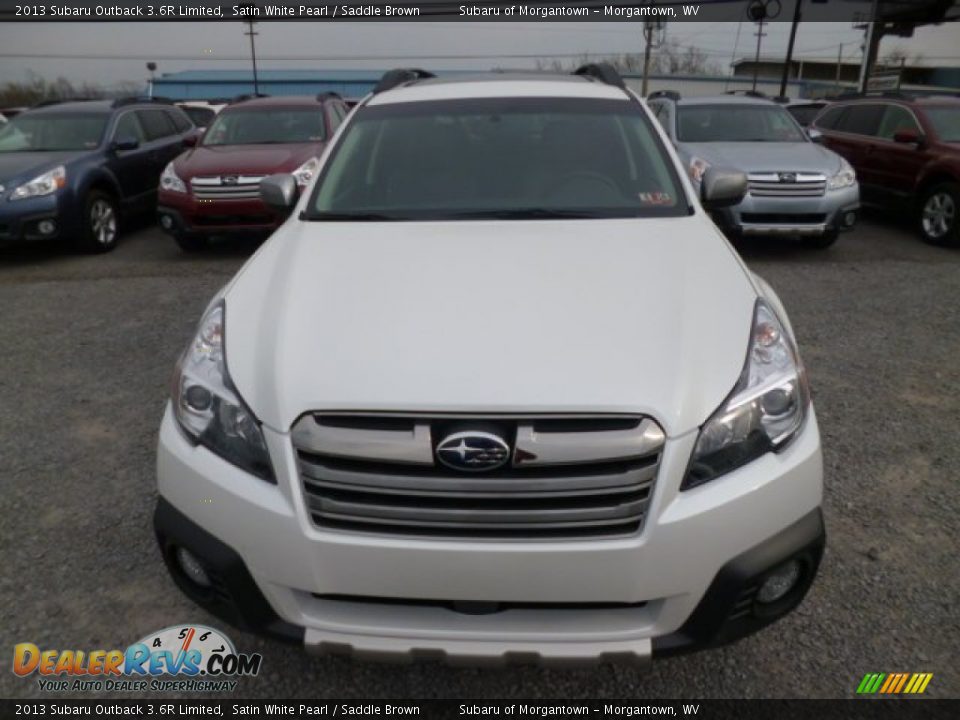 2013 Subaru Outback 3.6R Limited Satin White Pearl / Saddle Brown Photo #2
