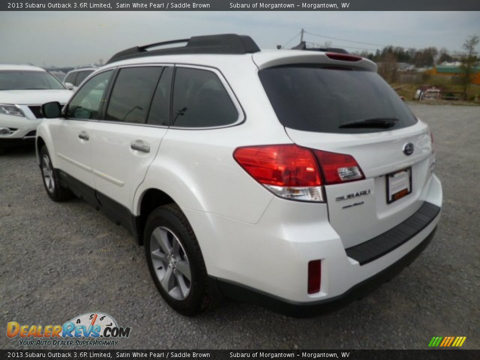 2013 Subaru Outback 3.6R Limited Satin White Pearl / Saddle Brown Photo #4