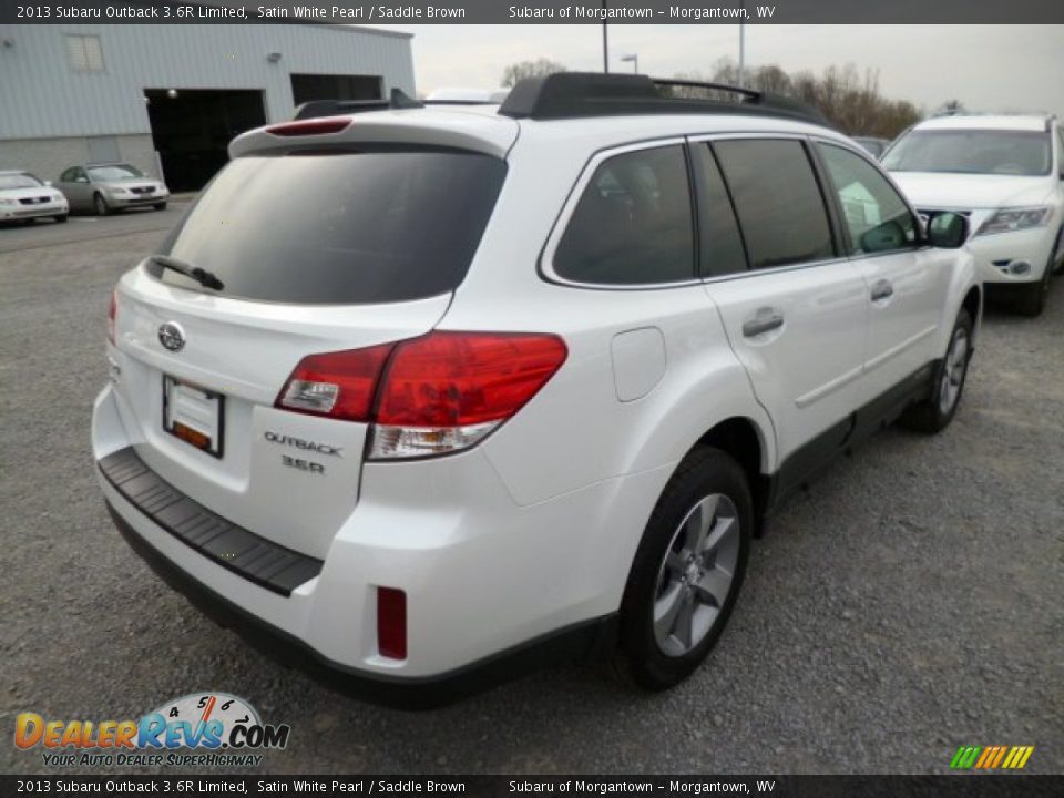 2013 Subaru Outback 3.6R Limited Satin White Pearl / Saddle Brown Photo #6