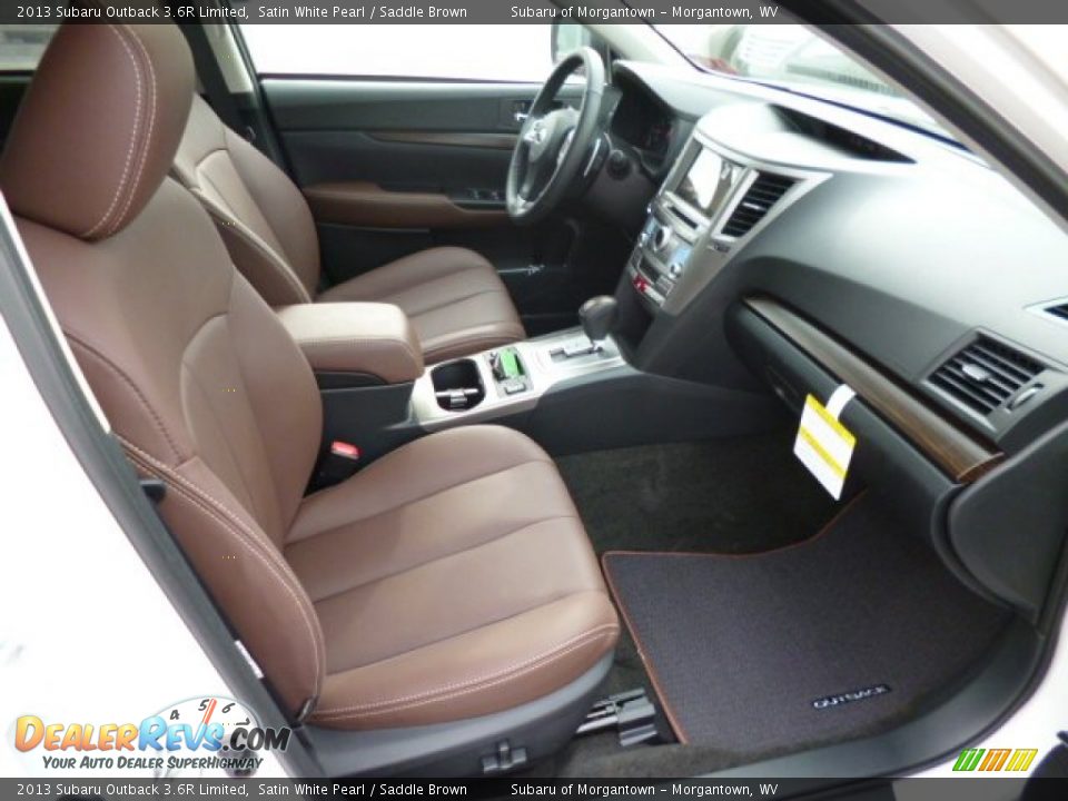 2013 Subaru Outback 3.6R Limited Satin White Pearl / Saddle Brown Photo #8