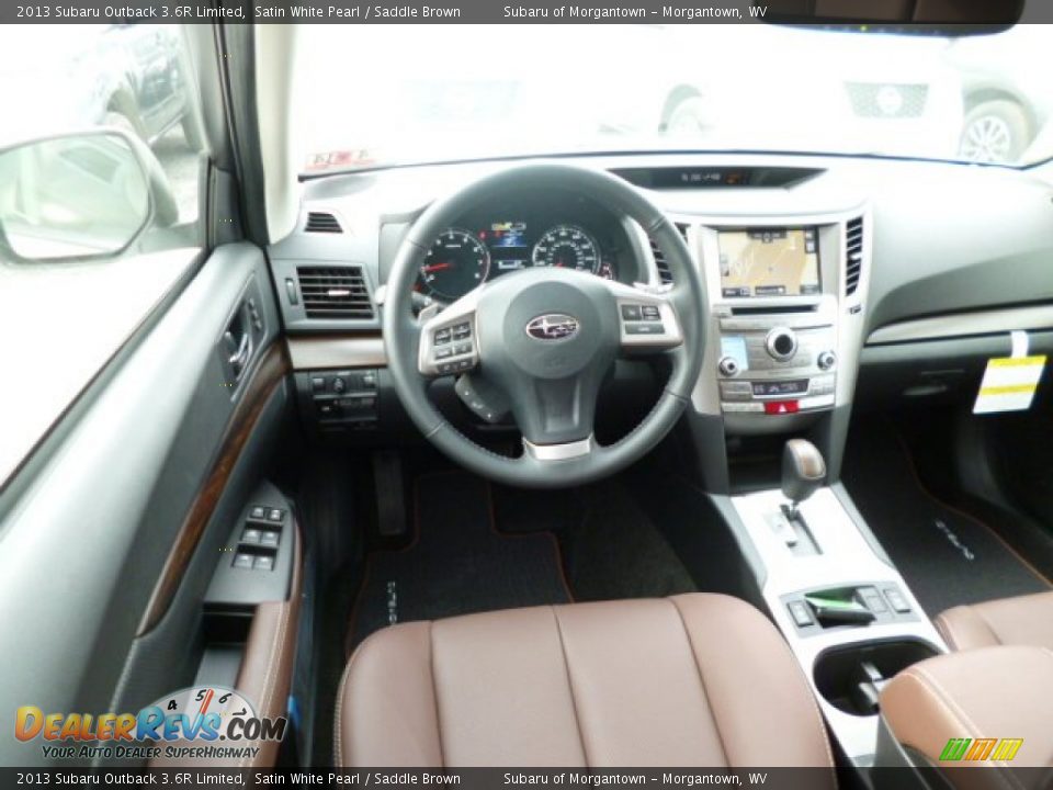 2013 Subaru Outback 3.6R Limited Satin White Pearl / Saddle Brown Photo #13