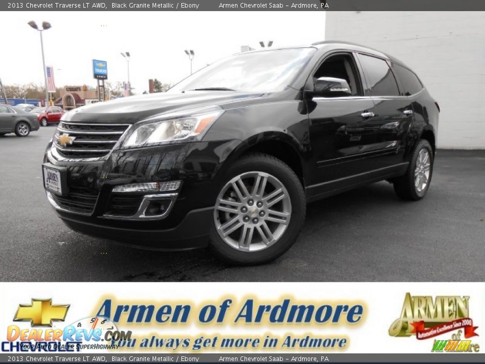 2013 Chevrolet Traverse LT AWD Black Granite Metallic / Ebony Photo #1