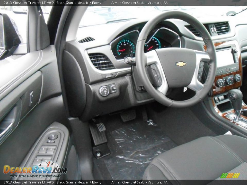 2013 Chevrolet Traverse LT AWD Black Granite Metallic / Ebony Photo #7