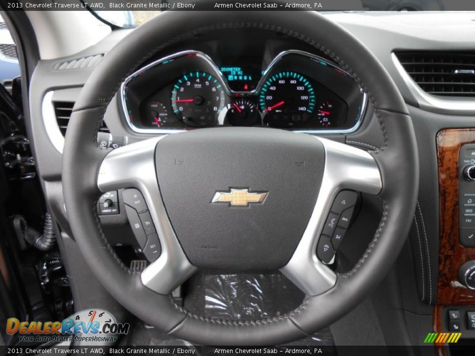 2013 Chevrolet Traverse LT AWD Black Granite Metallic / Ebony Photo #13