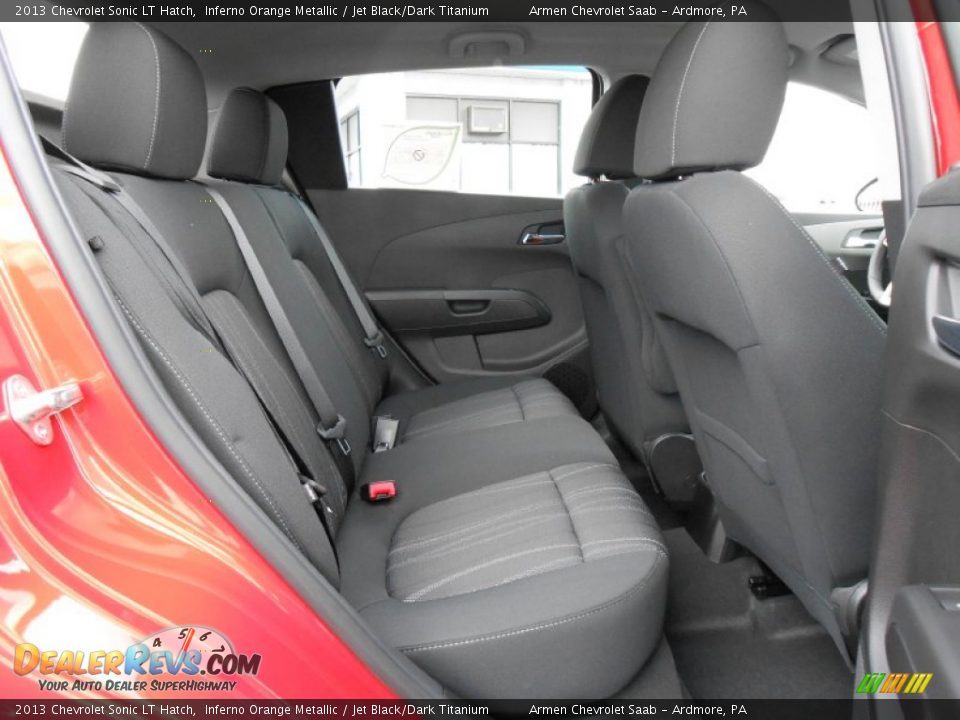 2013 Chevrolet Sonic LT Hatch Inferno Orange Metallic / Jet Black/Dark Titanium Photo #8