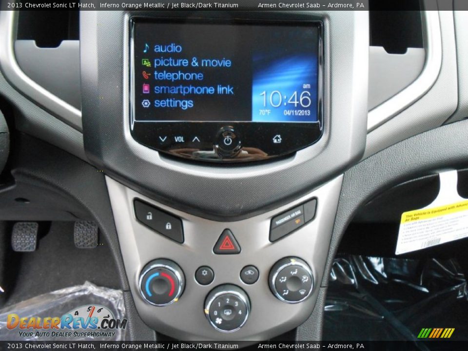 2013 Chevrolet Sonic LT Hatch Inferno Orange Metallic / Jet Black/Dark Titanium Photo #12