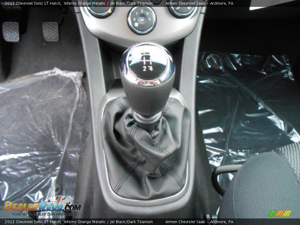 2013 Chevrolet Sonic LT Hatch Inferno Orange Metallic / Jet Black/Dark Titanium Photo #13