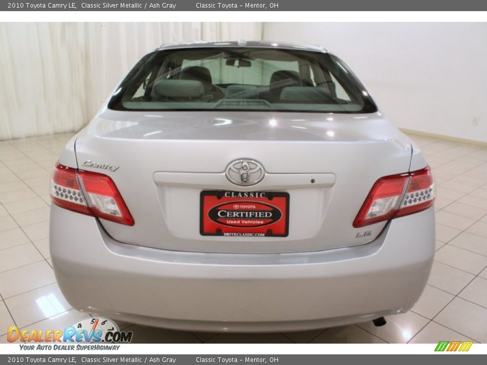2010 Toyota Camry LE Classic Silver Metallic / Ash Gray Photo #13
