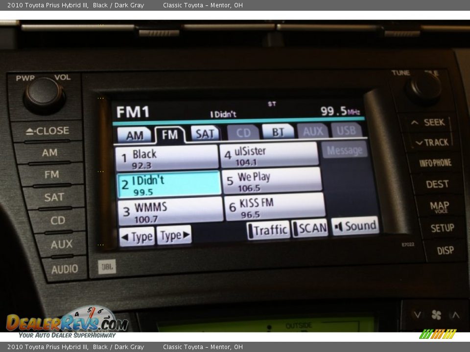 2010 Toyota Prius Hybrid III Black / Dark Gray Photo #10