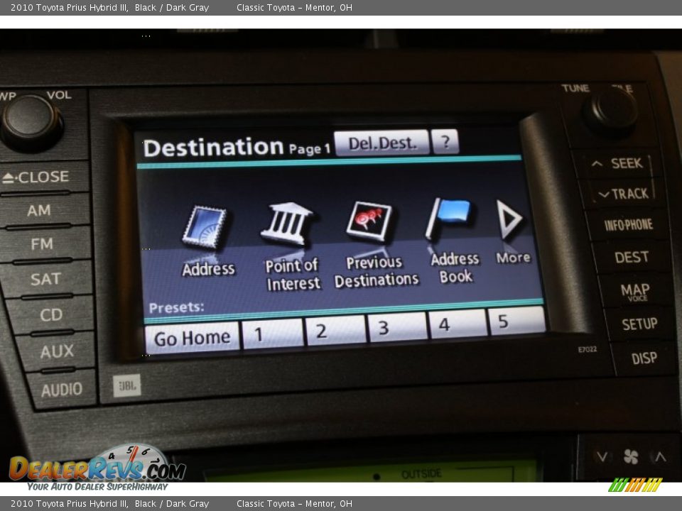 2010 Toyota Prius Hybrid III Black / Dark Gray Photo #17