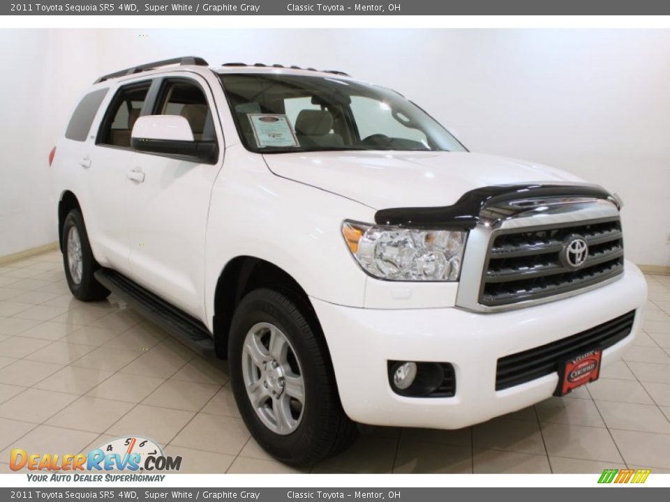 2011 Toyota Sequoia SR5 4WD Super White / Graphite Gray Photo #1