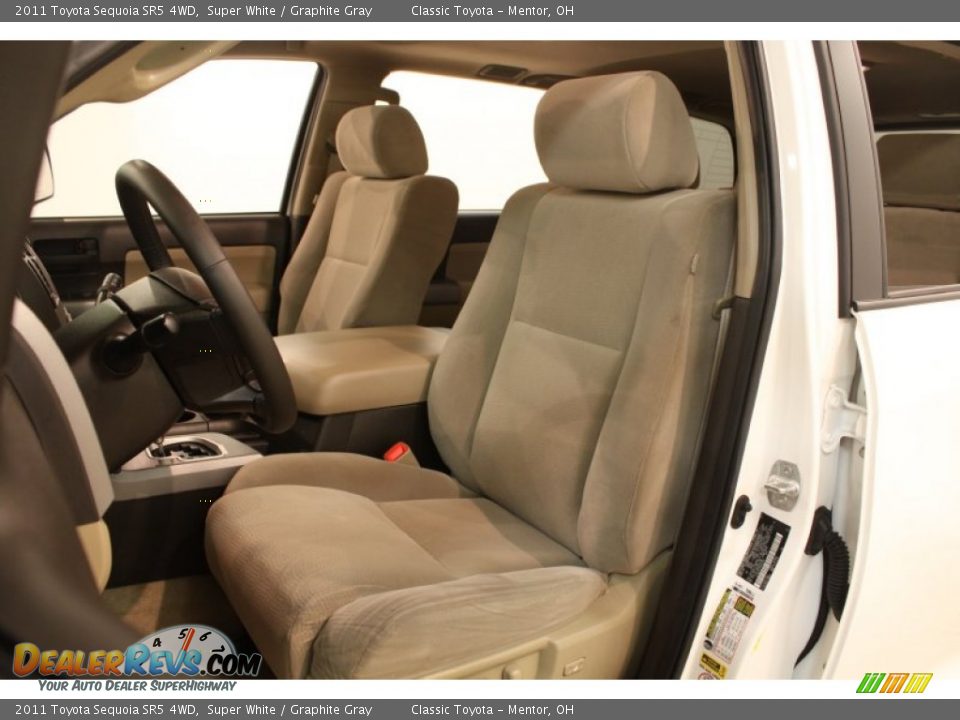 2011 Toyota Sequoia SR5 4WD Super White / Graphite Gray Photo #7