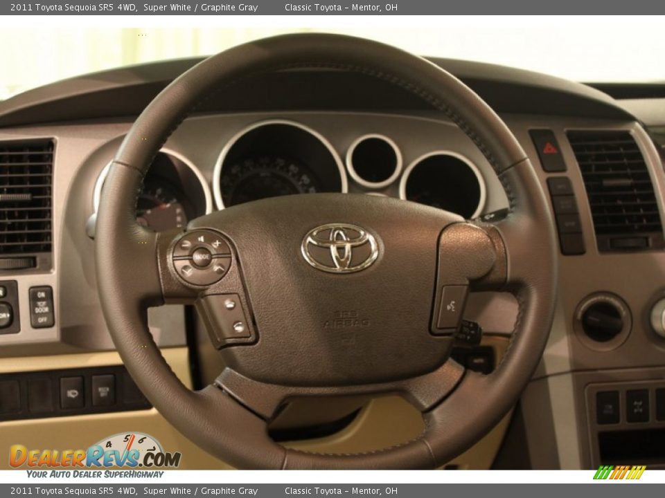 2011 Toyota Sequoia SR5 4WD Steering Wheel Photo #8