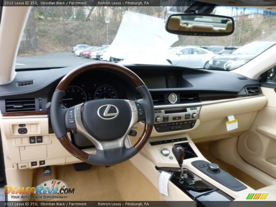 2013 Lexus ES 350 Obsidian Black / Parchment Photo #12