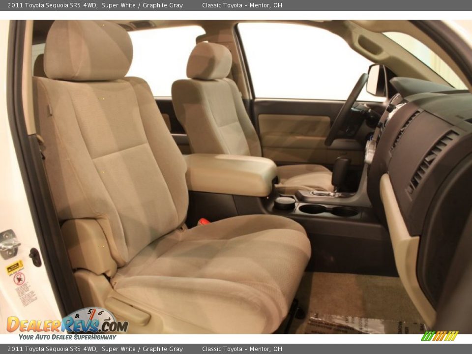 2011 Toyota Sequoia SR5 4WD Super White / Graphite Gray Photo #14