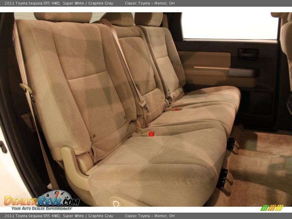 2011 Toyota Sequoia SR5 4WD Super White / Graphite Gray Photo #15
