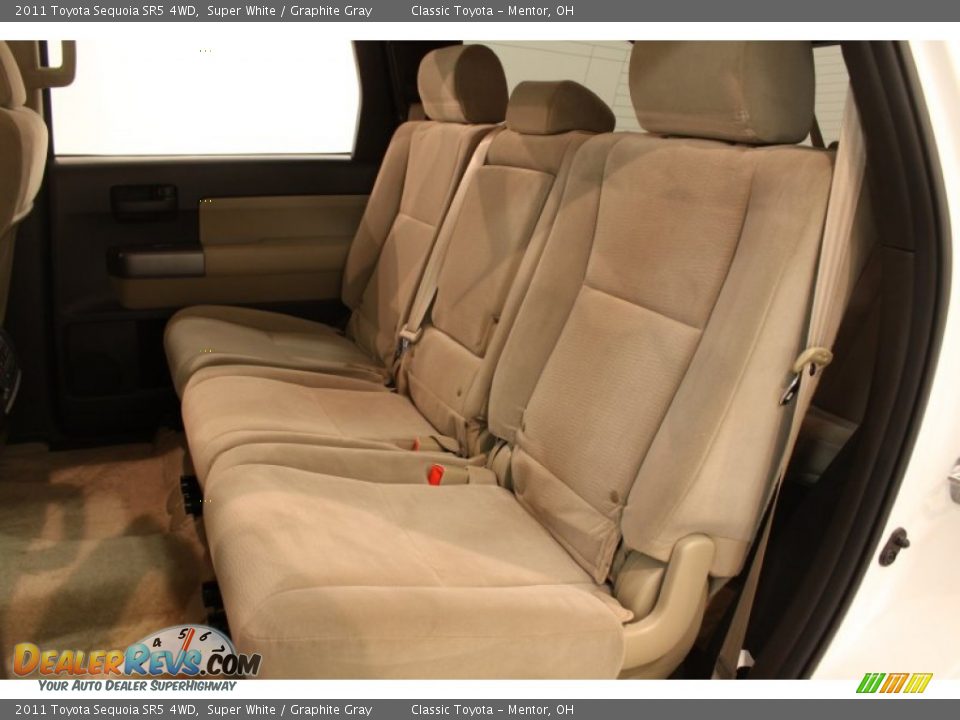 2011 Toyota Sequoia SR5 4WD Super White / Graphite Gray Photo #16