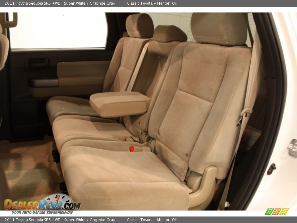 2011 Toyota Sequoia SR5 4WD Super White / Graphite Gray Photo #17