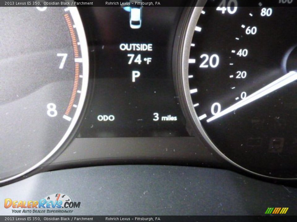 2013 Lexus ES 350 Obsidian Black / Parchment Photo #19