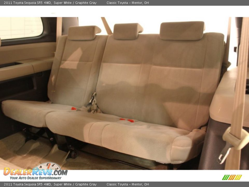 2011 Toyota Sequoia SR5 4WD Super White / Graphite Gray Photo #18