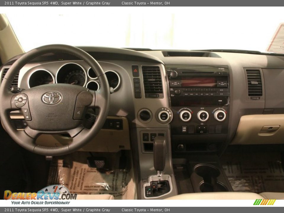 2011 Toyota Sequoia SR5 4WD Super White / Graphite Gray Photo #20