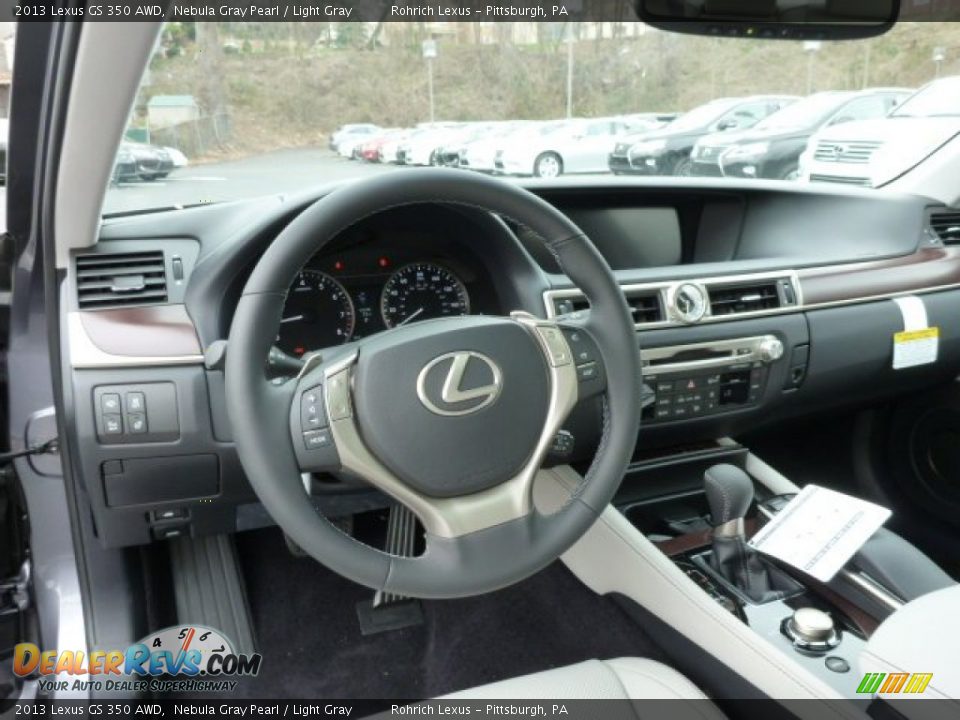 2013 Lexus GS 350 AWD Nebula Gray Pearl / Light Gray Photo #12
