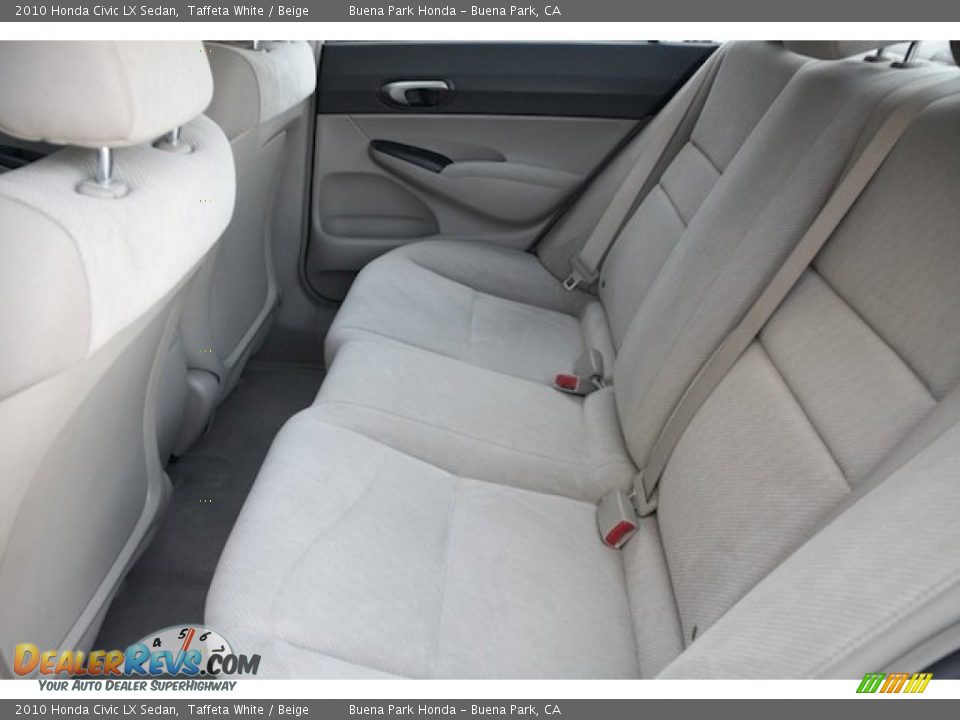 2010 Honda Civic LX Sedan Taffeta White / Beige Photo #4