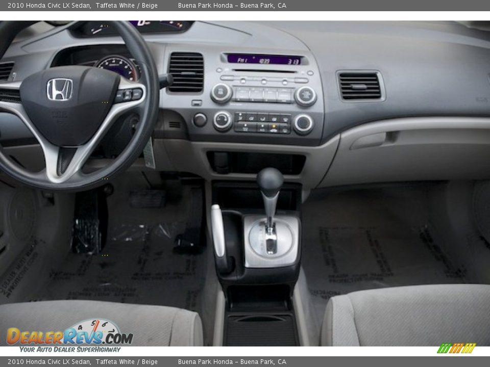 2010 Honda Civic LX Sedan Taffeta White / Beige Photo #5