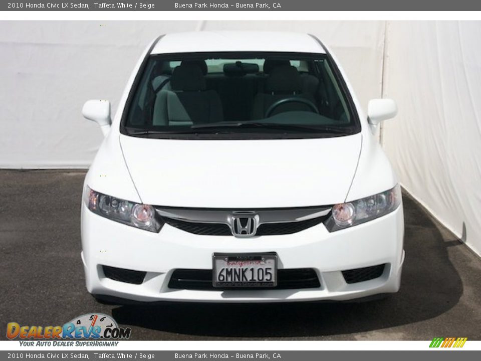 2010 Honda Civic LX Sedan Taffeta White / Beige Photo #7