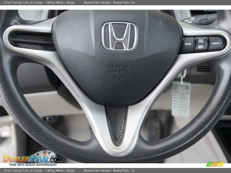 2010 Honda Civic LX Sedan Taffeta White / Beige Photo #11