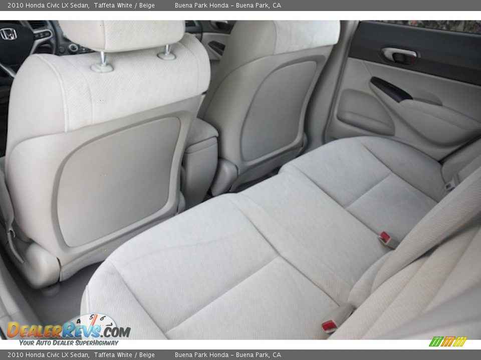 2010 Honda Civic LX Sedan Taffeta White / Beige Photo #15