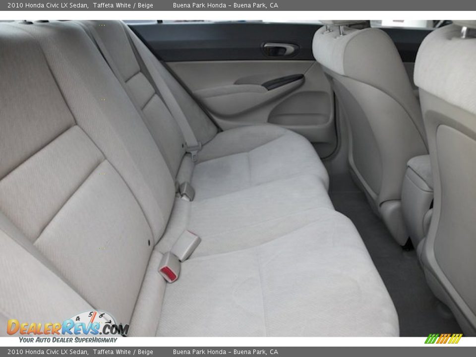2010 Honda Civic LX Sedan Taffeta White / Beige Photo #17