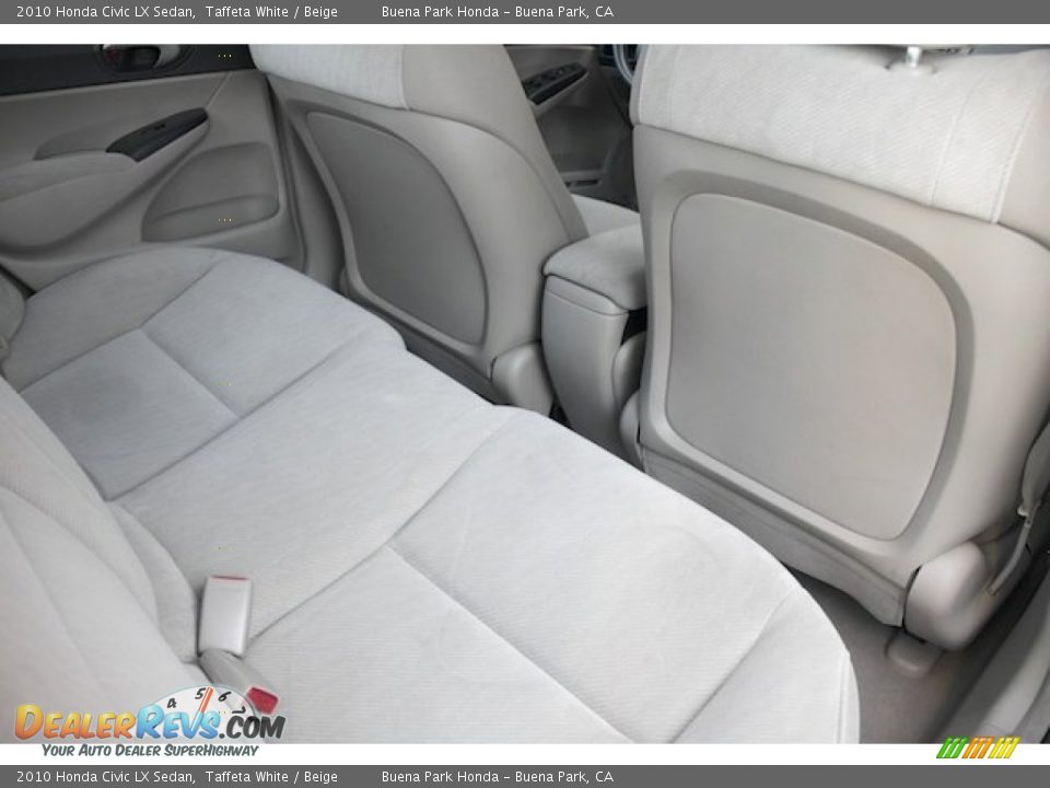 2010 Honda Civic LX Sedan Taffeta White / Beige Photo #18