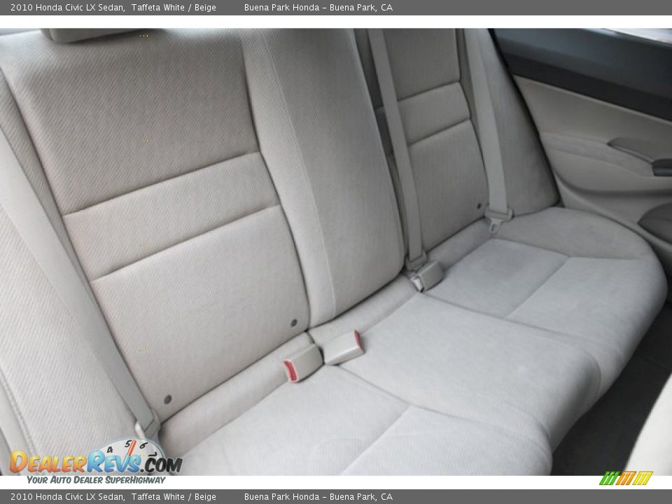 2010 Honda Civic LX Sedan Taffeta White / Beige Photo #19